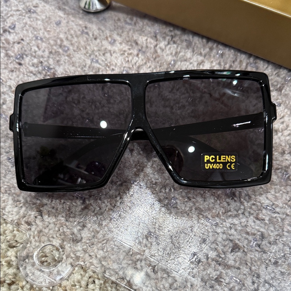 Black Oversized Square Sunglasses